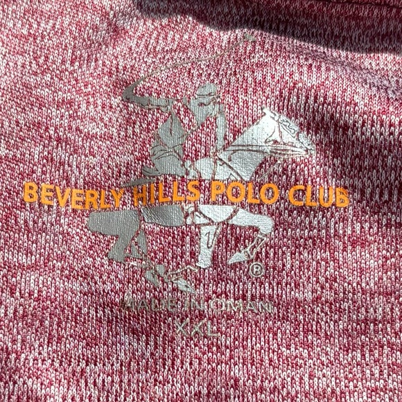 Beverly Hills Polo Club Mens Short Sleeve Polo Shirt Mauve Color Size XXL - Picture 3 of 7